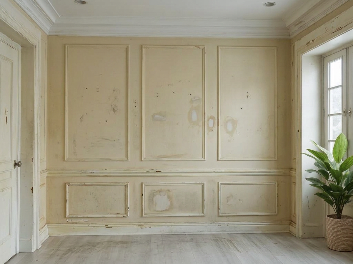Interior repaint & trim work — before